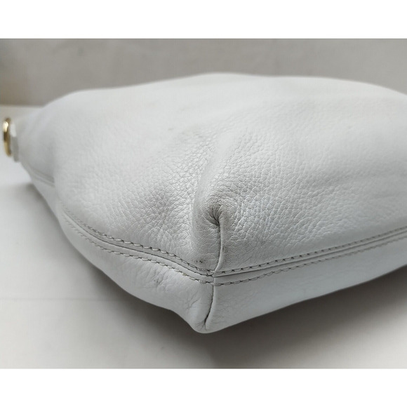 Michael Kors White Pebbled Leather Chain Strap Shoulder Bag - Picture 7 of 13